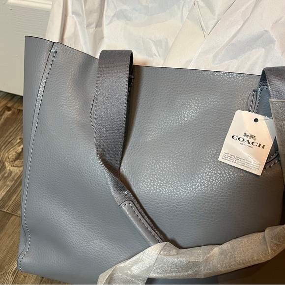 NWT Coach Derby Tote Soft Leather in Mist Blue - Picture 8 of 16